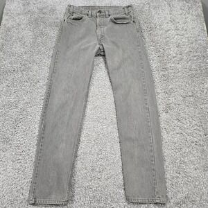 Vintage Levi's Mens Straight Jeans Size 32x32 (fits 30x32) Gray Denim USA 40505‎